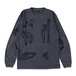 Lidairpeaks Stampn dye LS tee “Navy”