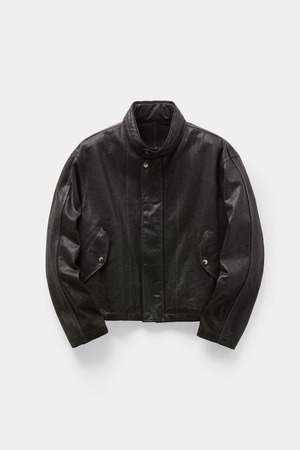 [COOR] Coated Denim Stand Neck Jumper (Black) 正規品 韓国ブランド 韓国通販 韓国代行 韓国ファッション クール クーア クアー 日本 店舗