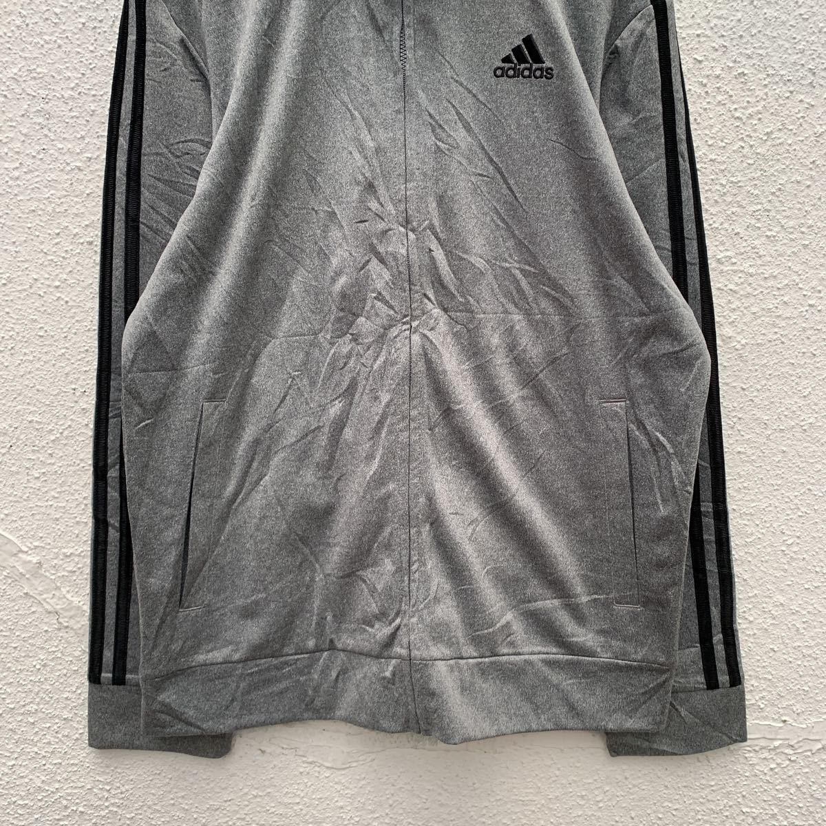 adidas ジップアップ ジャージ ジャケット キッズ L 14-16 グレー