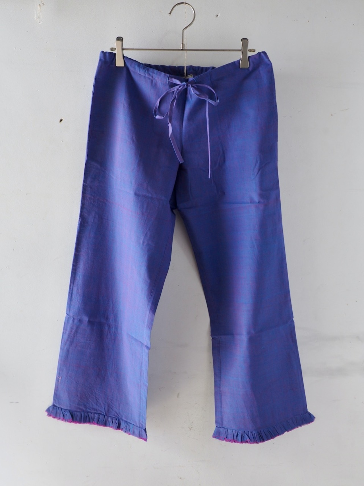 237g007f easy pant with fringe 無地