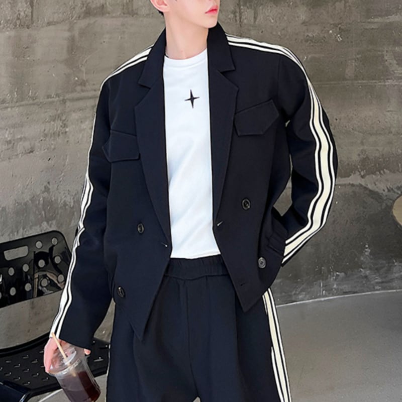 ストライプライン ダブルジャケット セットアップ LB1619