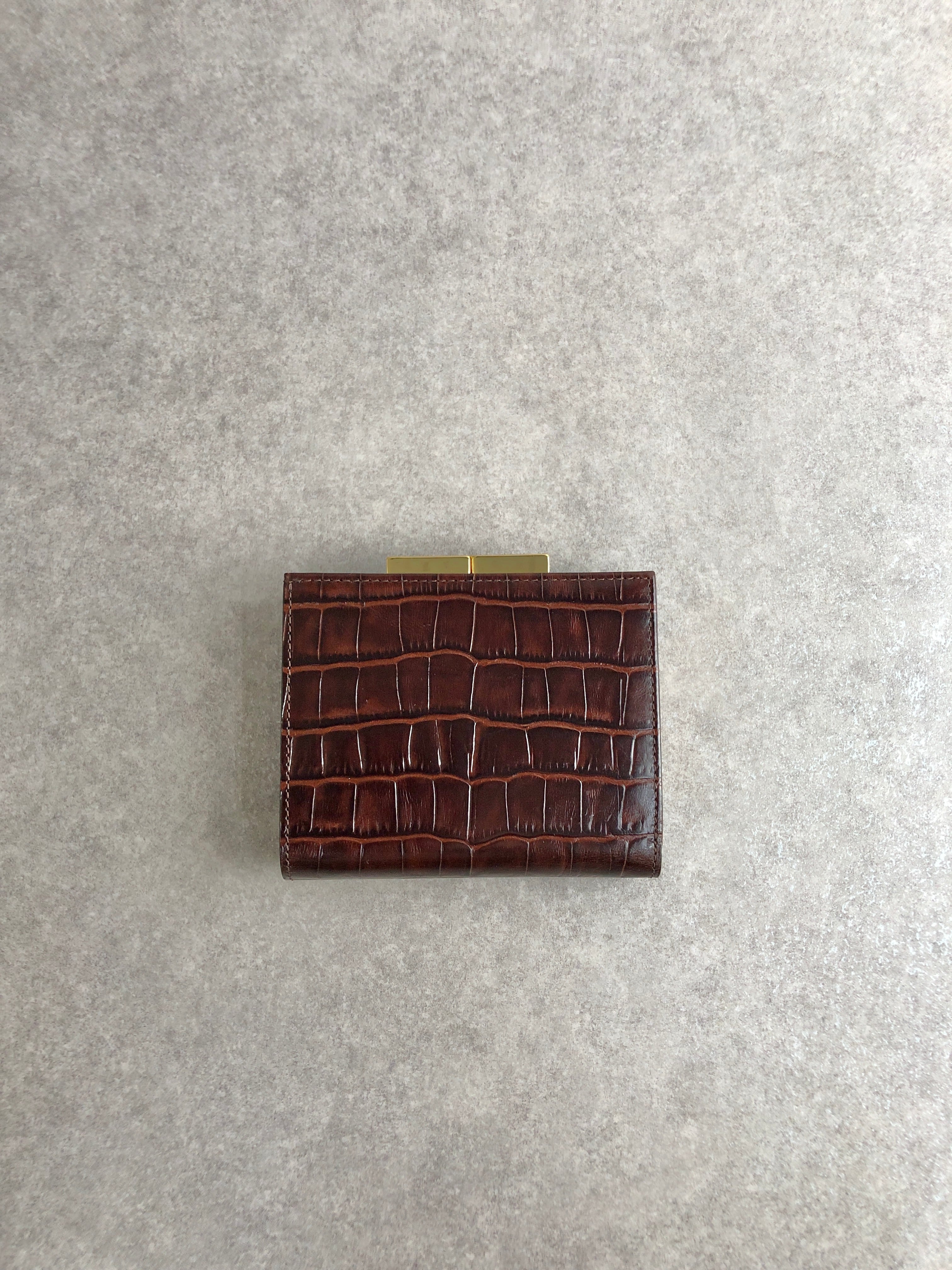 イヴ サンローラン札入れ ブラウン ゴールド Yves Saint Laurent（イヴ・サンローラン） 長財布 ウォレット レザー