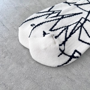 FAKUI / 【23−27cm】geometric sports socks FK-088