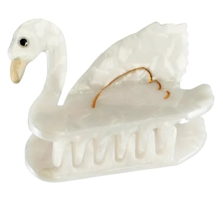 CLW2403-Swan Lake Claw Clip-WHITE