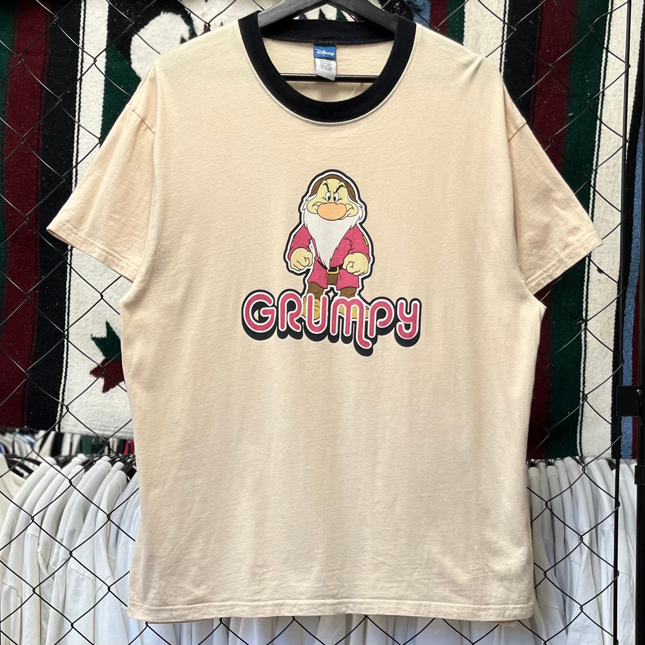 ディズニー 白雪姫 七人の小人 半袖Tシャツ デザインプリント L 古着