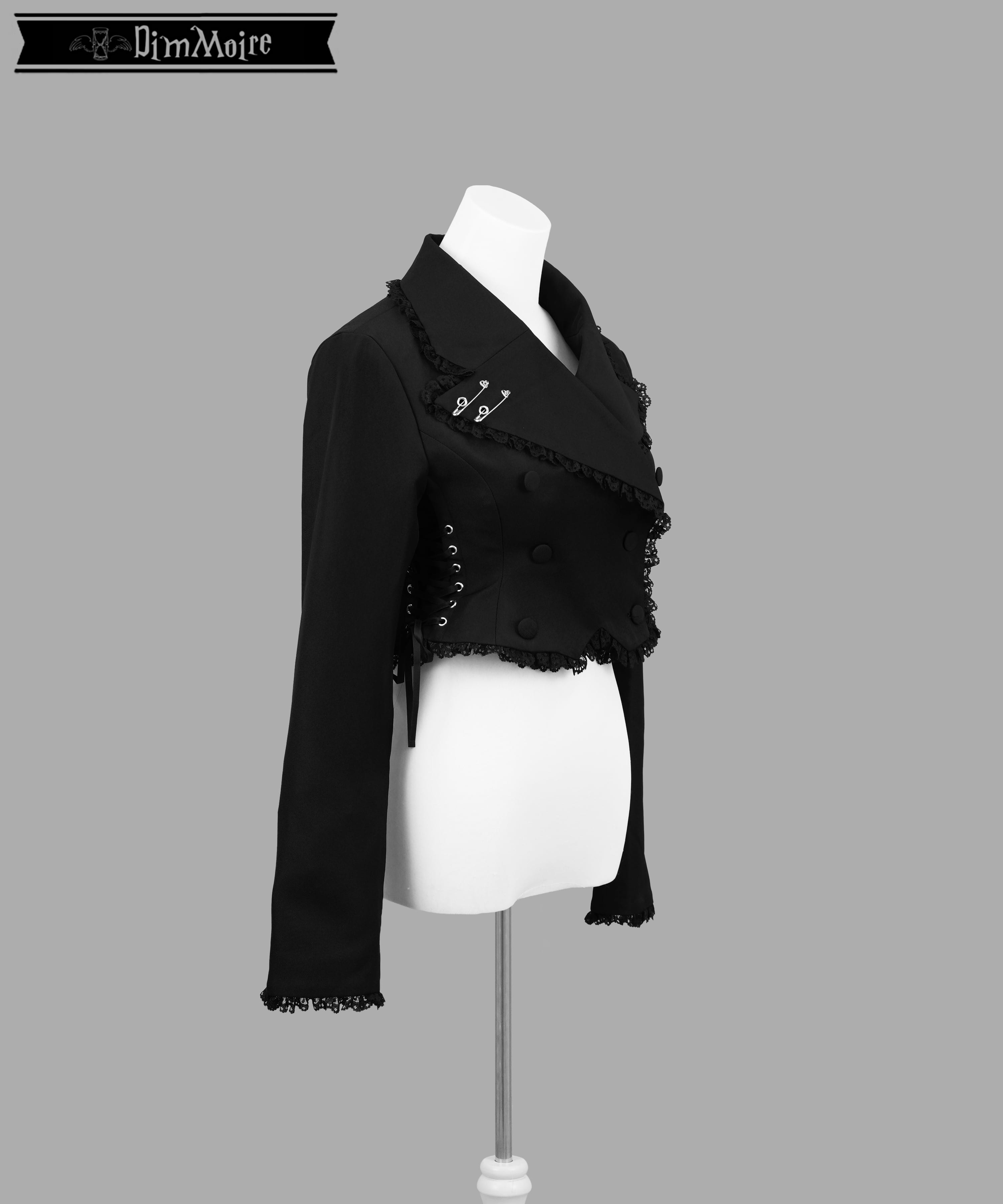 DimMoireディムモアール 魅了のバックリボンジャケットBlack Lサイズ 魅了のバックリボンジャケット【Blackチェック】 | DimMoire