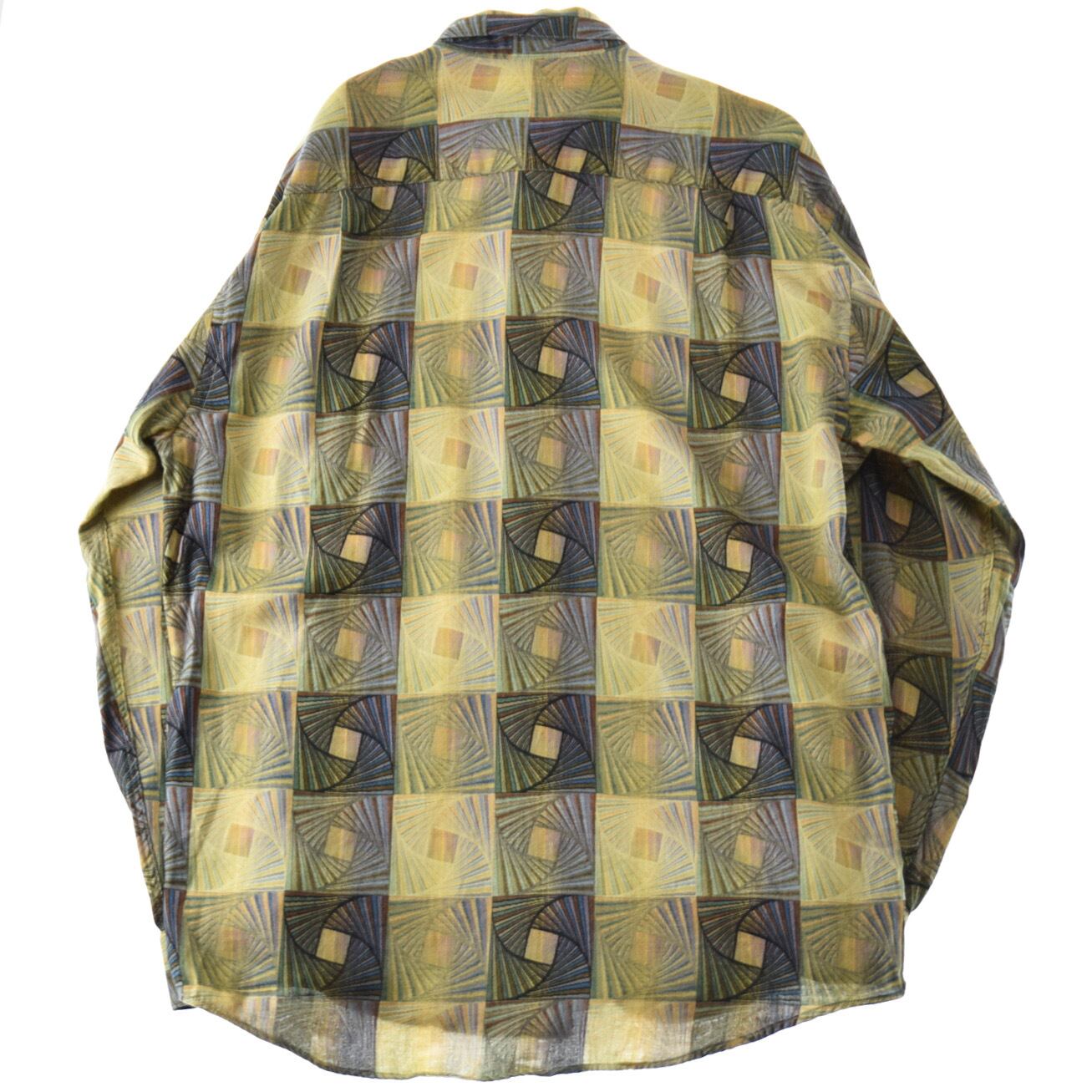 1990's JHANE BARNES ヴィンテージ 総柄コットンシャツ レトロ / 90s