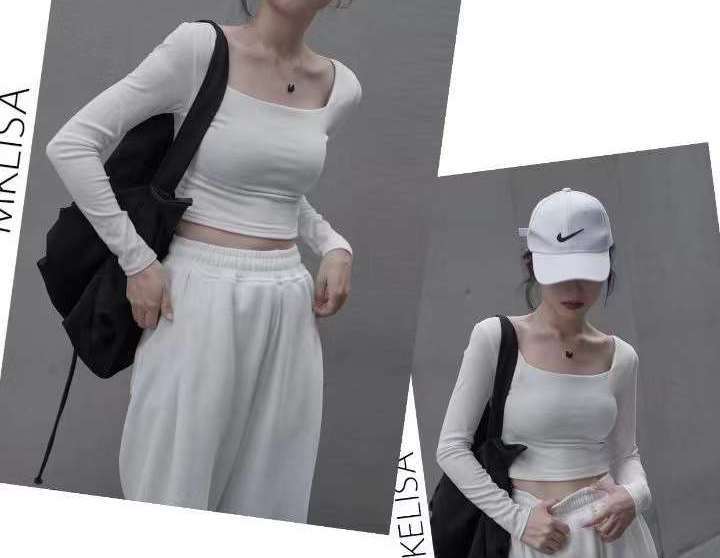 スクエアネック　カップ入りトップス　AJ4Z4039-6001