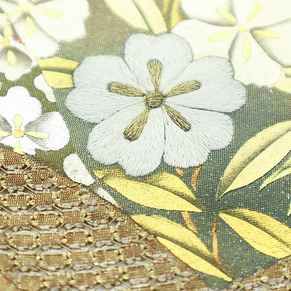 白のワントーン艶やかな【手刺繍】～蘇州・スワトウ～単衣にも美