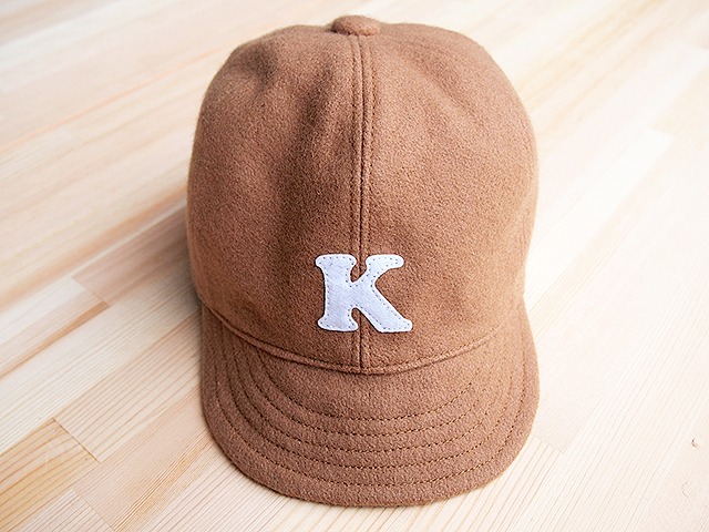 ウール ベースボールキャップ 52㎝"WOOL BASE BALL CAP"(BEIGE "K" 52)