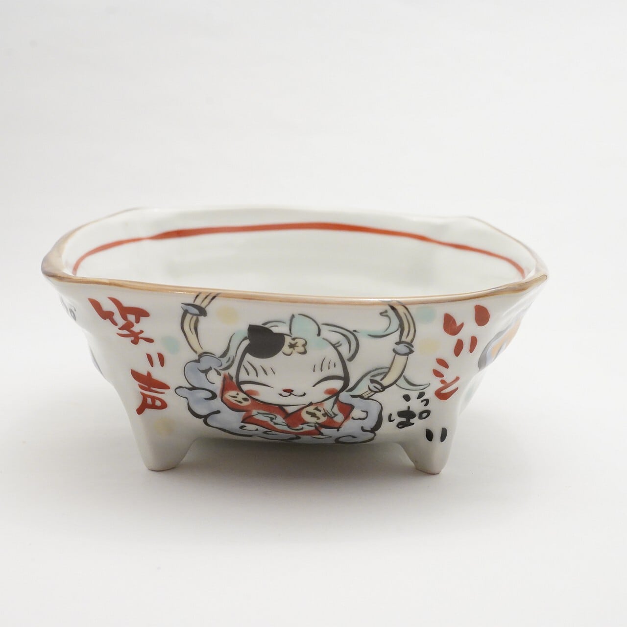 【夕立窯】あっぱれ三吉 角鉢 雷神19-A