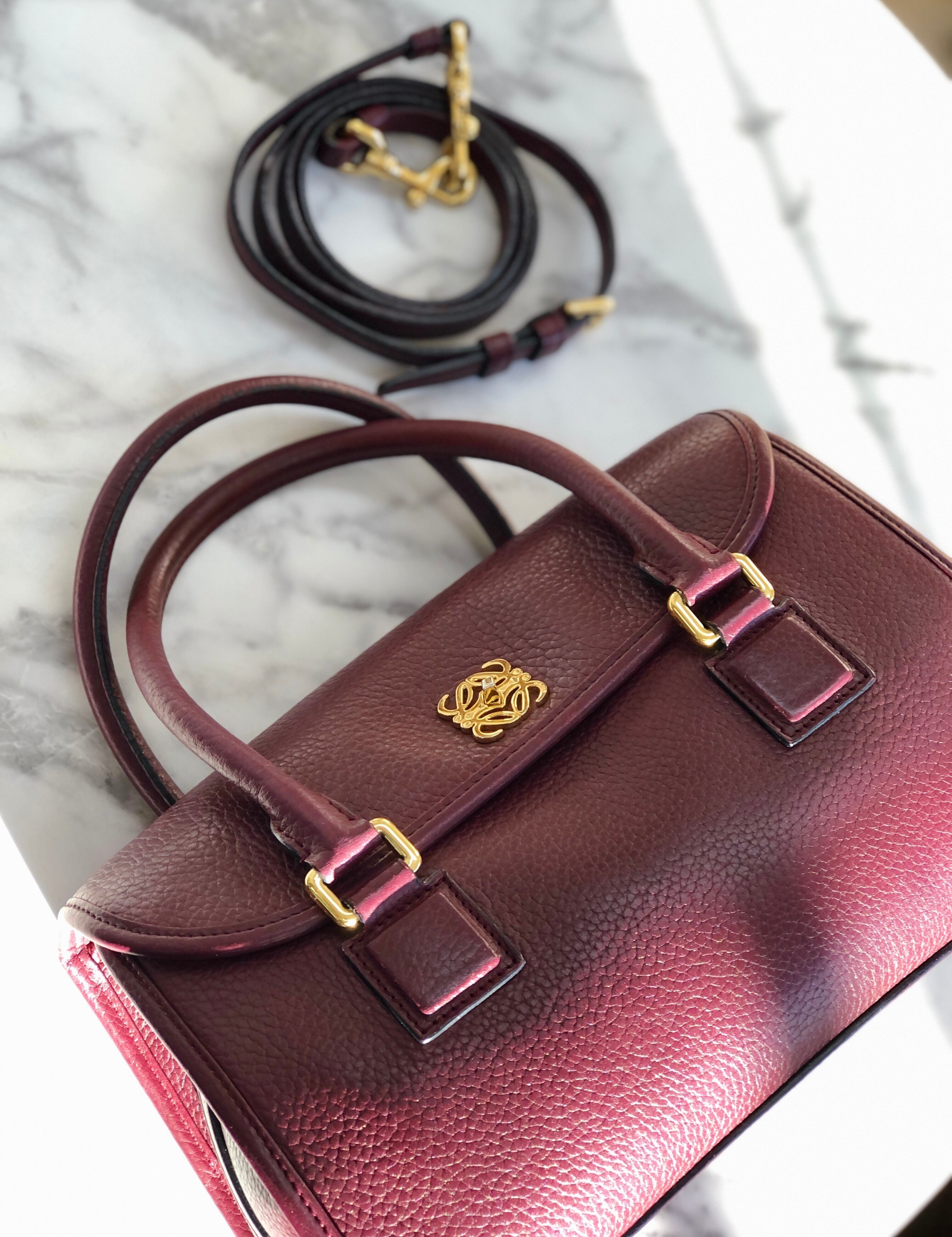 日本直送 名牌中古包 】LOEWE ロエベ アラモ28 アナグラム ターン