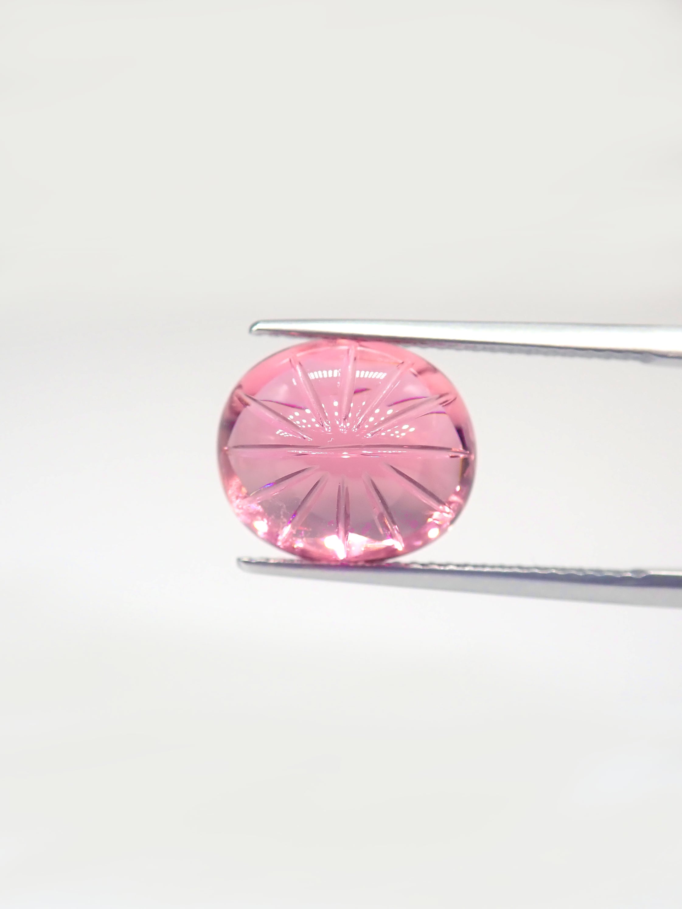 チェッカーカット×カービング】ピンクトルマリン 6.595ct ルース