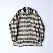 INTÉRIM / HYPER BIG VISCOSE STRIPE 60s OPEN COLLAR SHIRT