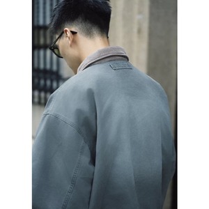 Corduroy collar zip-up jacket 1219