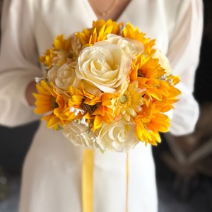 ひまわり×ガーベラのラウンドブーケ☆