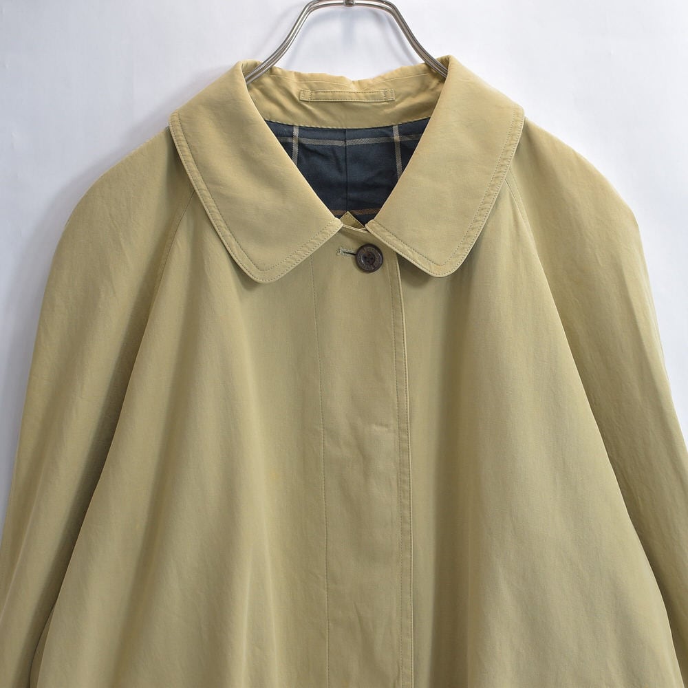 80~90s BURBERRYS バーバリー バルマカンコート ステンカラー ロング ヴィンテージ アウター 外套 三陽商会 ベージュ ビンテージ 古着 レディースL~相当