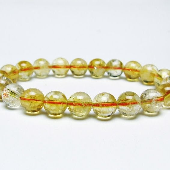 シトリンクォーツ ブレスレット 虹入り 9mm シトリン ブレス 一点物 メール便可 [M便 1/10] 111-46087