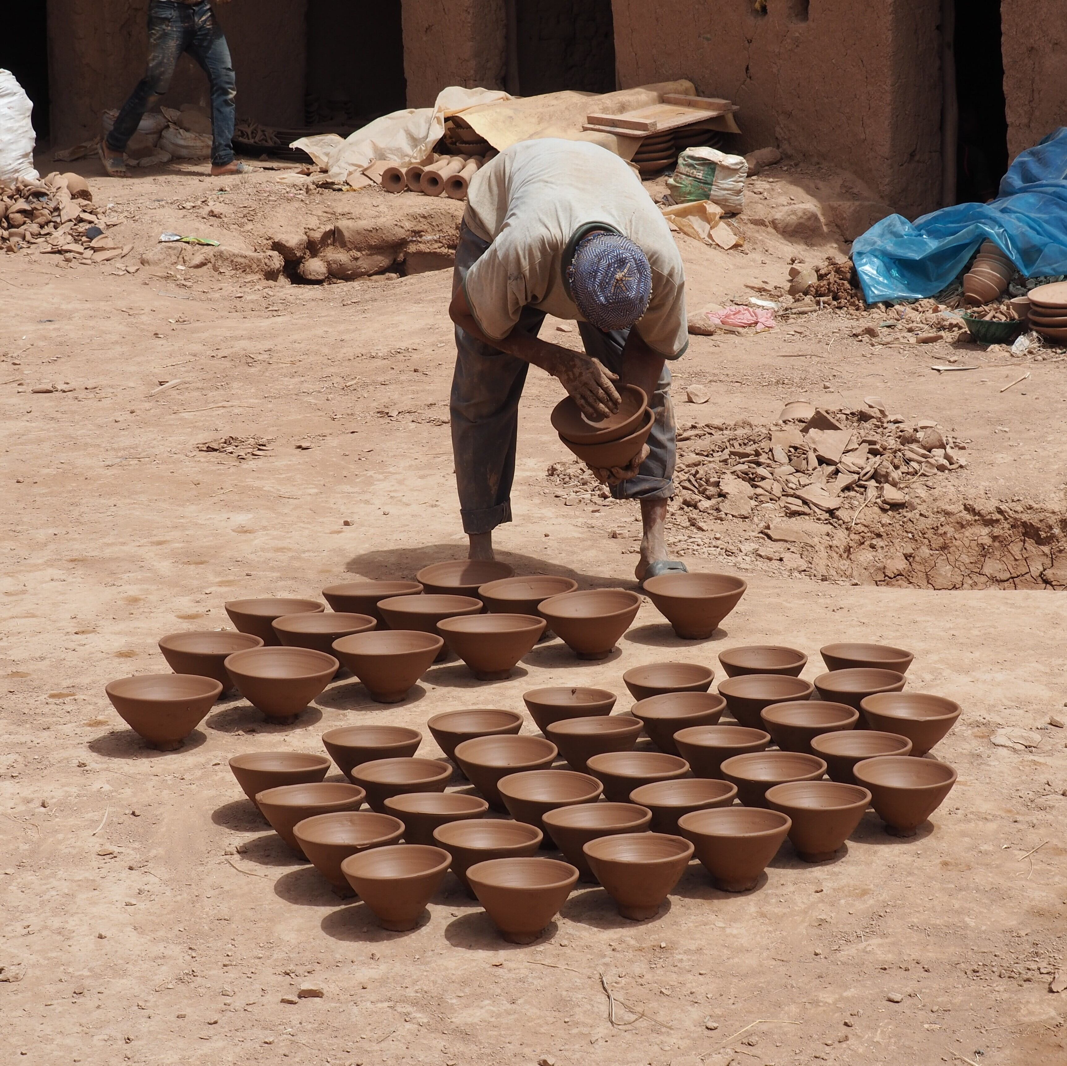 モロッコ インテリア タムグルート 花瓶 ポット フラワーベース 陶器