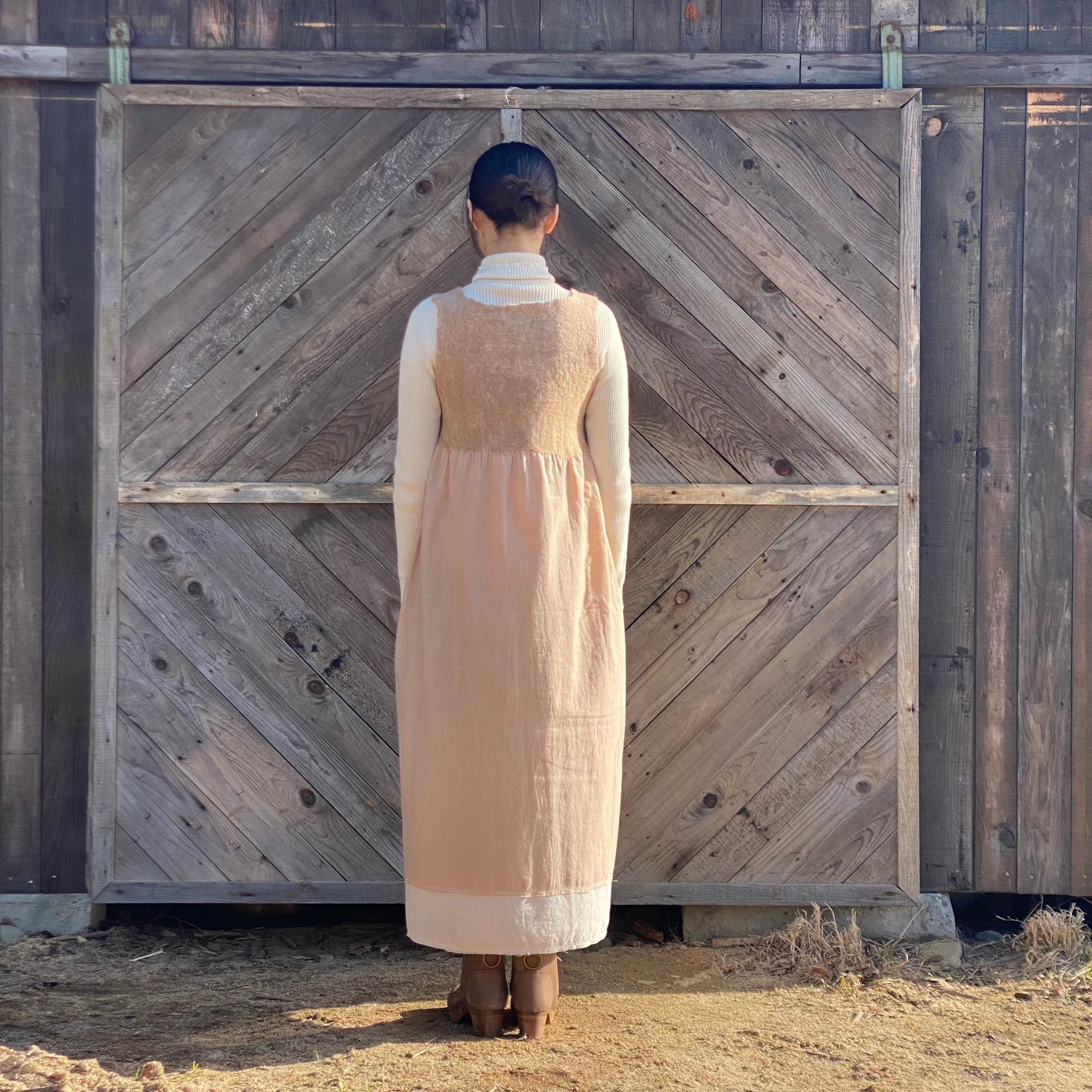 ワンピース　ベージュ　新品　2 2way ティアード ワンピース HUIT 全3色｜hit321-0123【1】 - 半袖