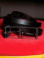 JCAESAR STUDIO LEATHER DOUBLE BUCKLE BELT