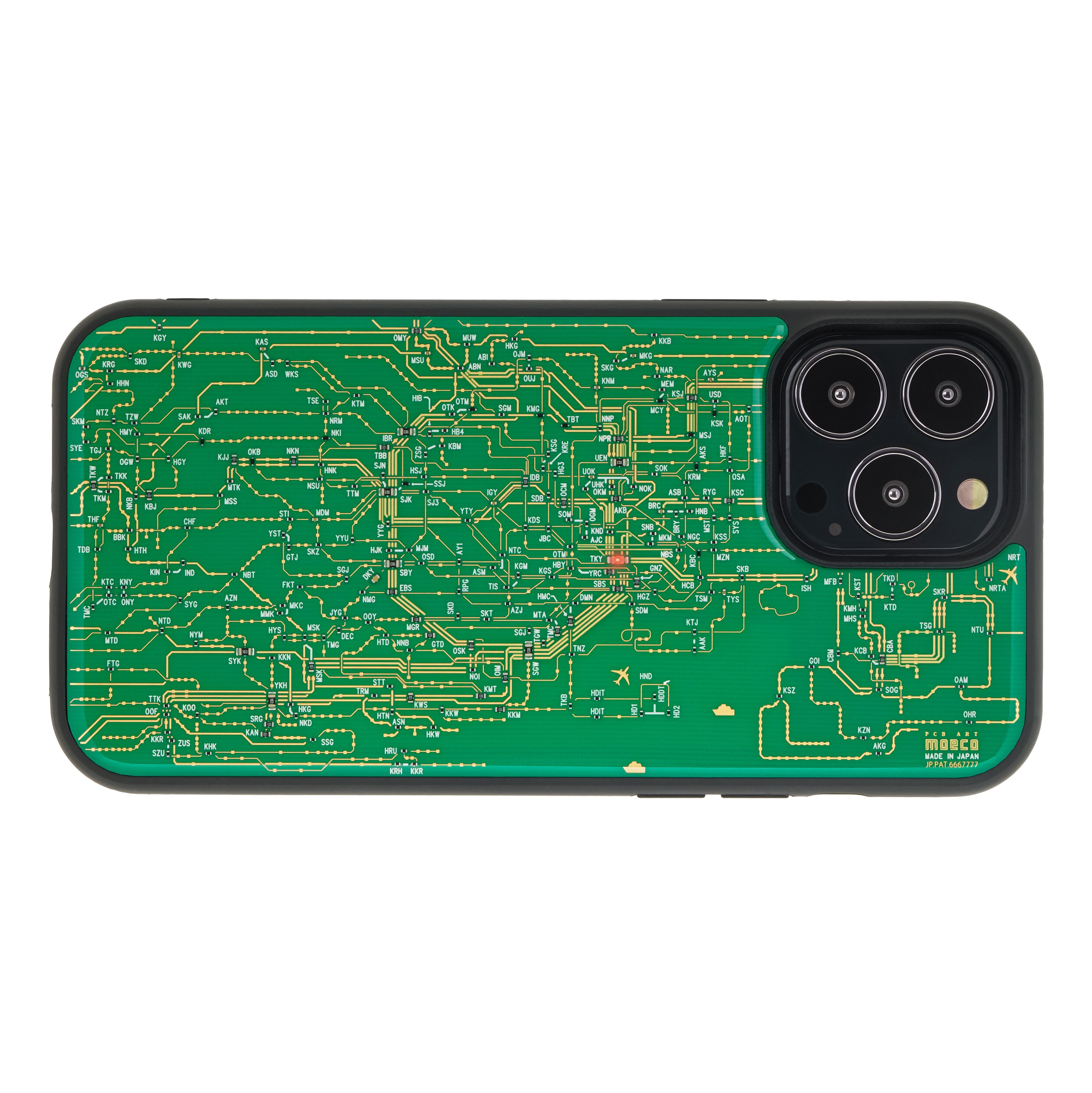 FLASH iPhone 16 Pro Max ケース　東京回路線図 FLASH 東京回路線図 iPhone 13 Pro Max ケース | PCB ART moeco