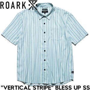 【送料無料】半袖シャツ 速乾 吸湿発散 THE ROARK REVIVAL ロアークリバイバル VERTICAL STRIPE BLESS UP SS RWJ1121-SRD 25SU 日本代理店正規品L