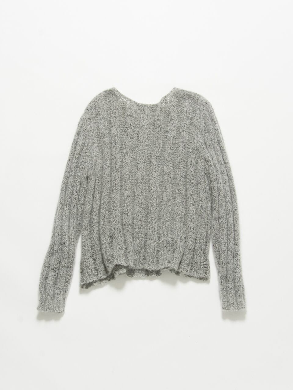 【MADE IN ITALY 】wide rib cashmere knit  pull over (ワイドリブ カシミヤニット プルオーバー )