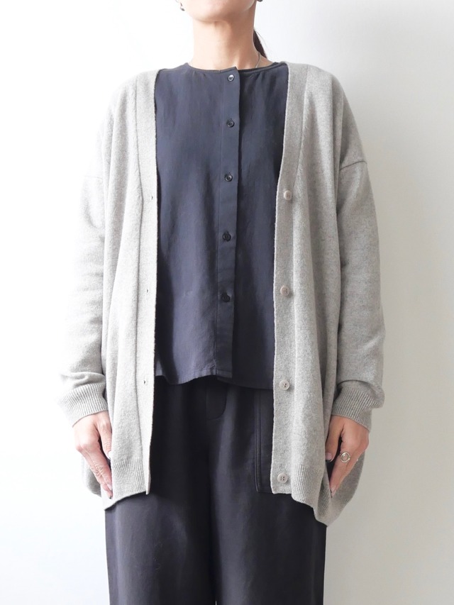 evam eva / wool long cardigan