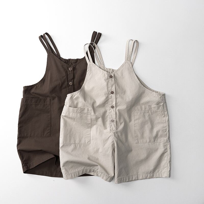 【BABY&KID】夏新作 無地サロペット