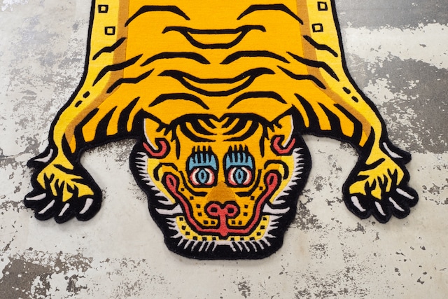 Tibetan Tiger Rug 《Mサイズ•ウール・オリジナル3・シグネチャーイエロー190》チベタンタイガーラグ