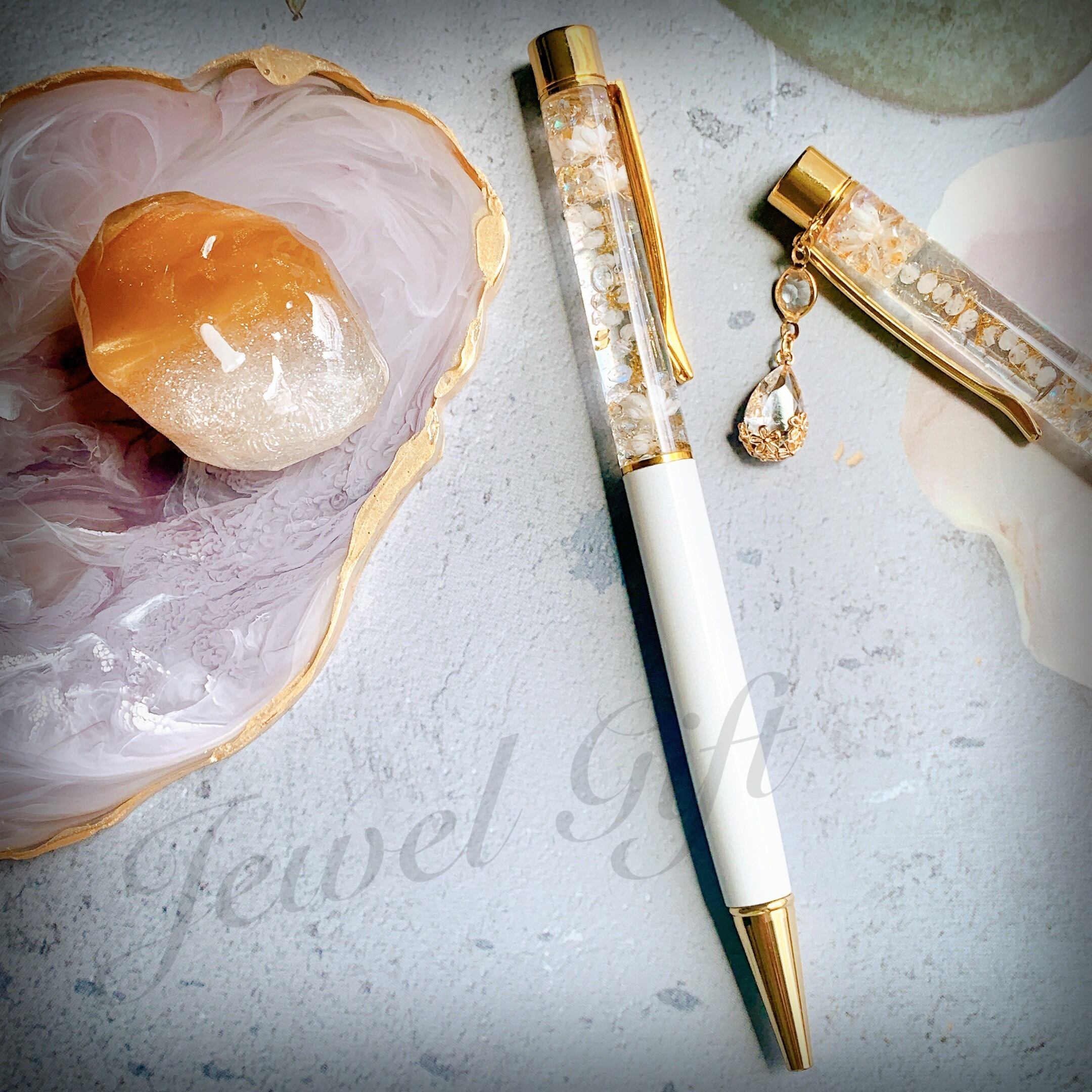 宝石のギフト【ムーンストーン】 ジュエルキャンドル & 天然石のハー