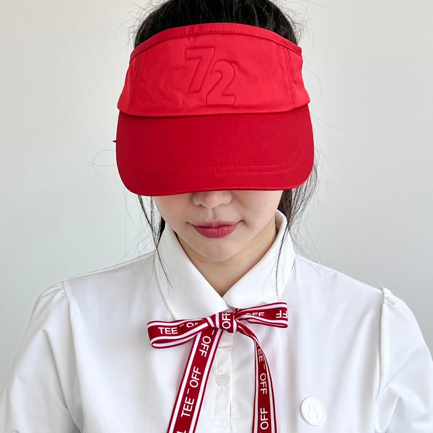 ロゴ刺繍サンバイザー (取り外し可能リボン付き) | Festa Golf