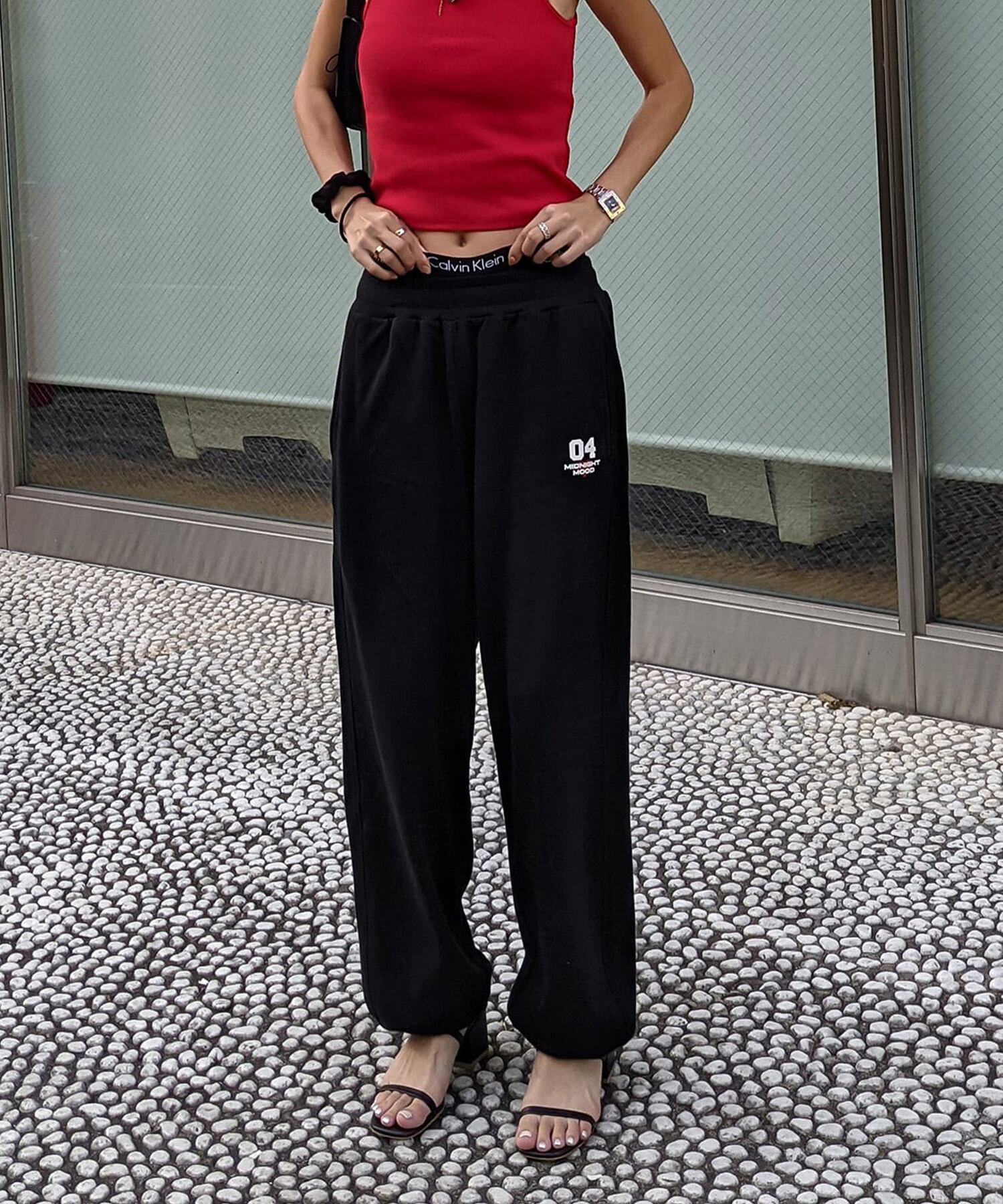 Number logo loose sweat pants | ACLENT（アクレント）