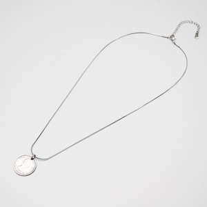 シックスペンスコインスネークチェーンネックレス コイン ペンダン