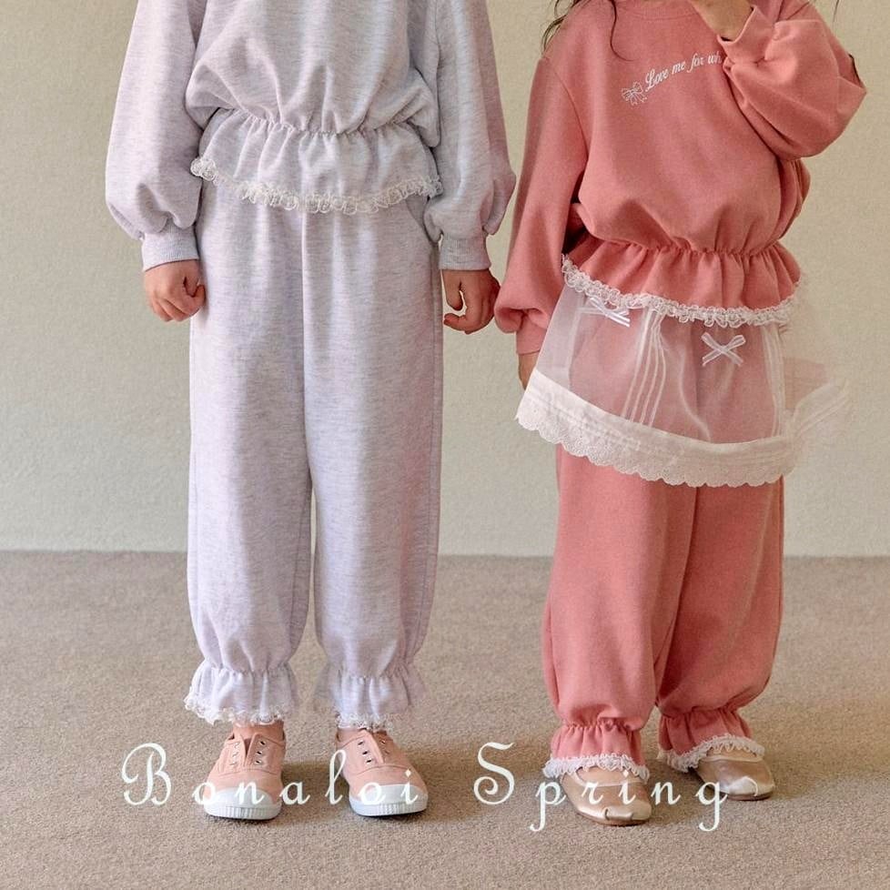 «sold out»«ジュニアサイズあり» bonaloi シャーリングパンツ 2colors