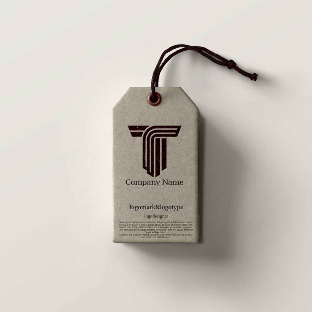 ラインでできたアルファベットTのロゴ ：01899 | ロゴマークガーデン