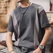 スプライスデザインTシャツ A4318