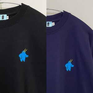 もじゃモンスター / 刺繍ロンT【 しゃもた × Schrödinger's　closet 】