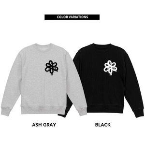 CODENAME by demily「"SPRAY FLOWER" Crew Black/Ash Gray」