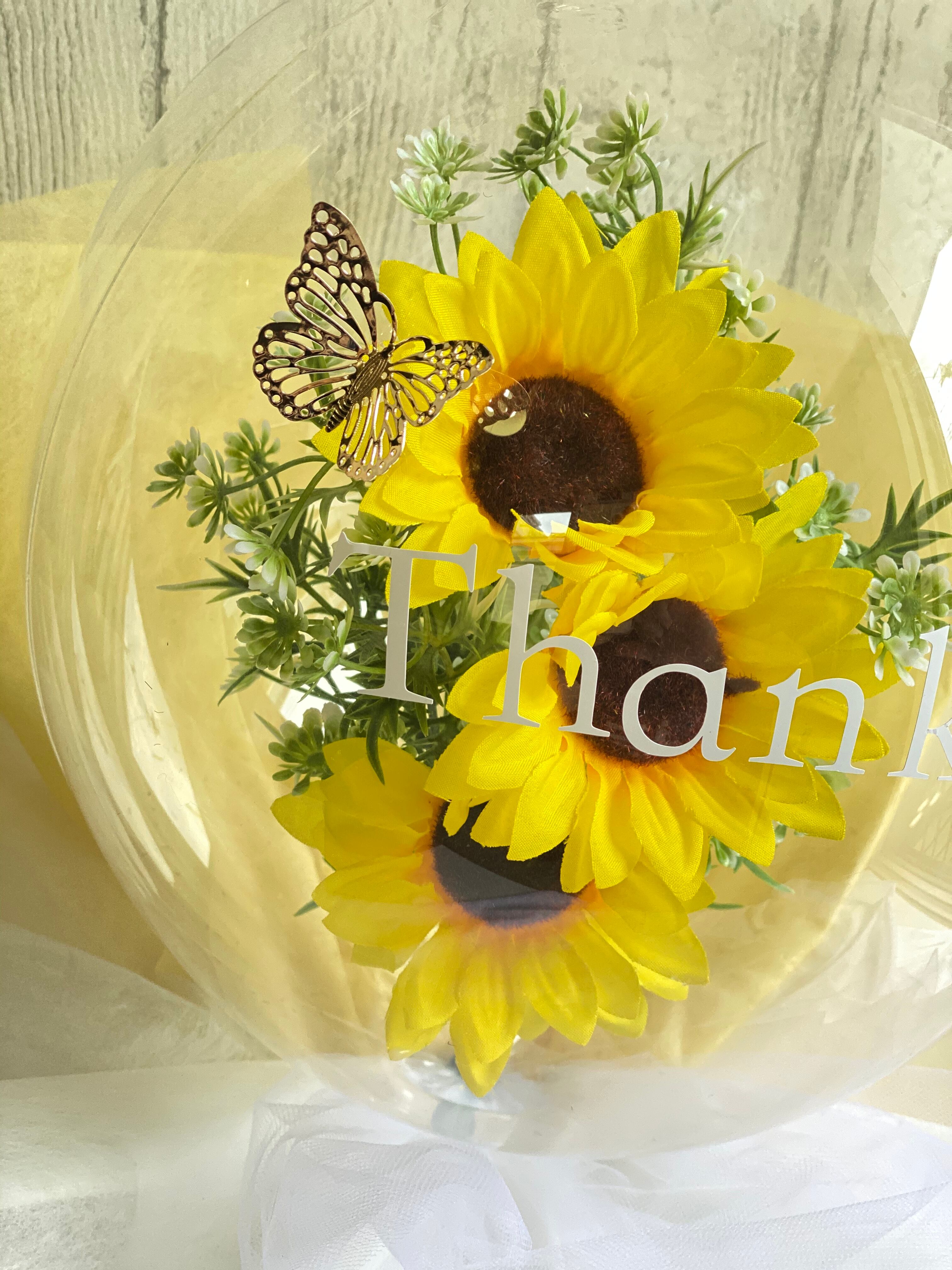 再販 × 複数 !! ひまわり＊バルーンブーケ | SilkFlowerBalloon