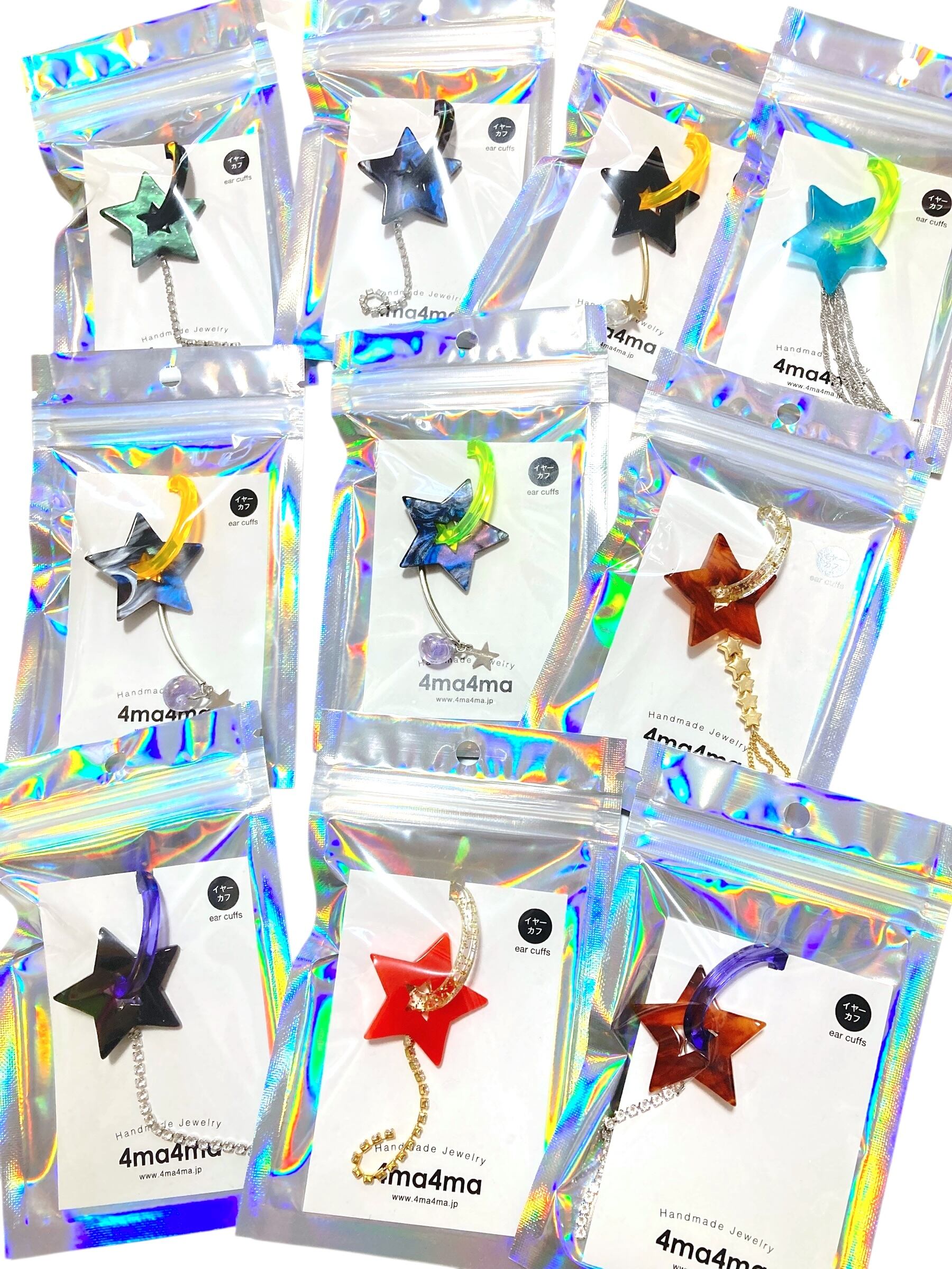 【12/14(日)21:00-12/17(水)12:00まで限定❣️】 4ma4ma / 流れ星の イヤーカフ(