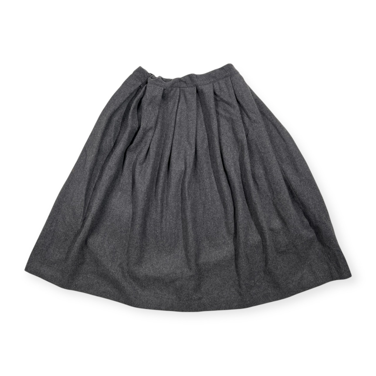 COMME des GARCONS コムデギャルソン コムコム メルトン ウール ボリュームイージースカート XS /グレー系/AD2021