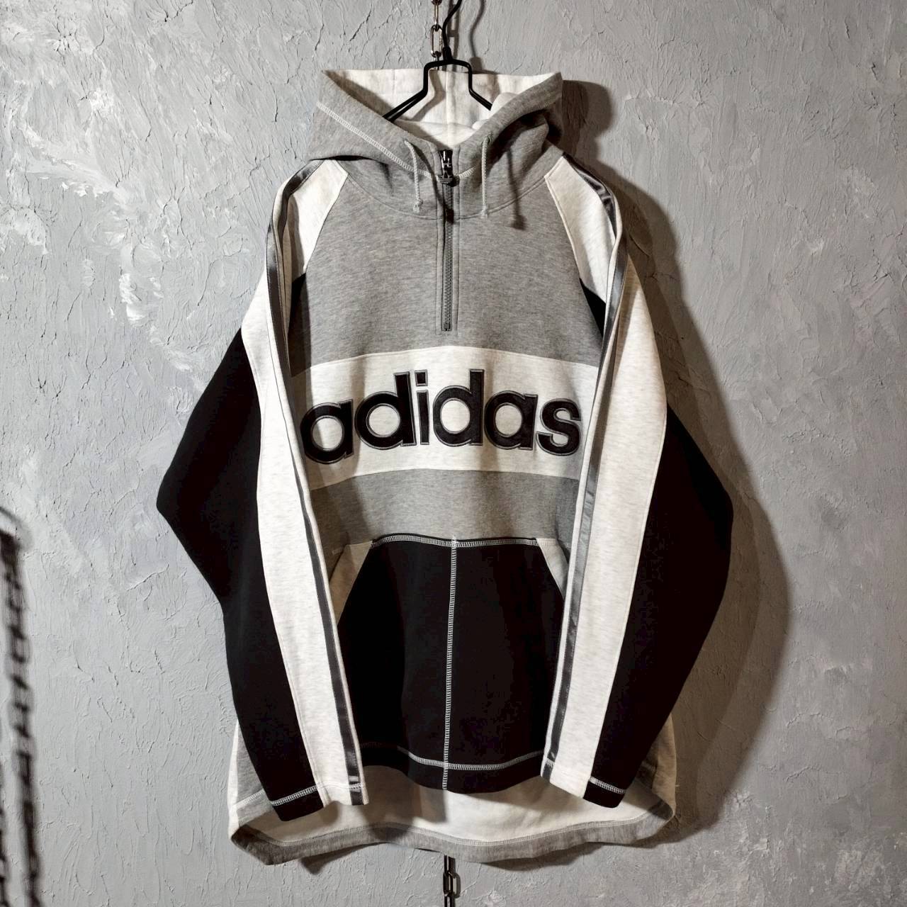 adidas 80s ハーフジップ プルオーバースウェット パーカー アディダス 
