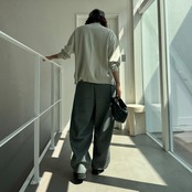 スウェットラフコクーンPT/グレー