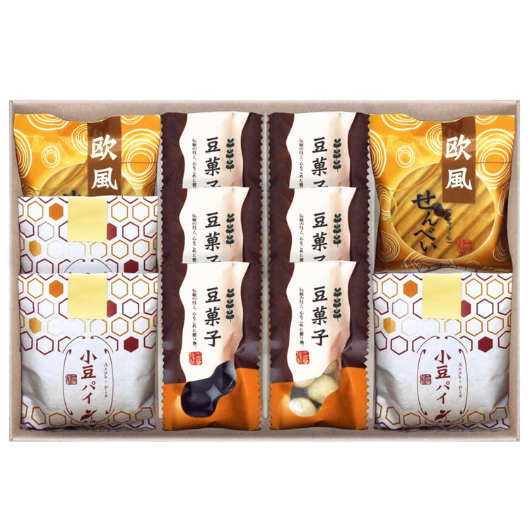 パイ・ワッフル・豆菓子 詰め合わせ ギフト C（小豆パイ 3個・ ヴァッフェル 2個・ 豆菓子 6袋） 引菓子 内祝い ホワイトデー お礼ギフト  引っ越し挨拶 手土産 志 ワッフル 幸せデリバリー（ギフト・結婚式アイテム・手芸用品の通販）