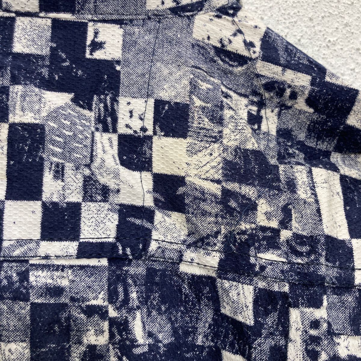 ZARA ネイビー・ホワイト チェック柄 ジャケット ZARA フランネル 