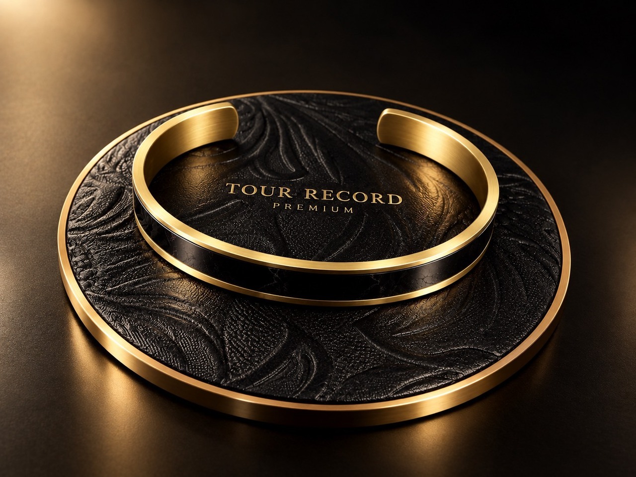 GOLDEN VOYAGE Crocodile × Brass Cuff Bracelet TOUR RECORD（小）