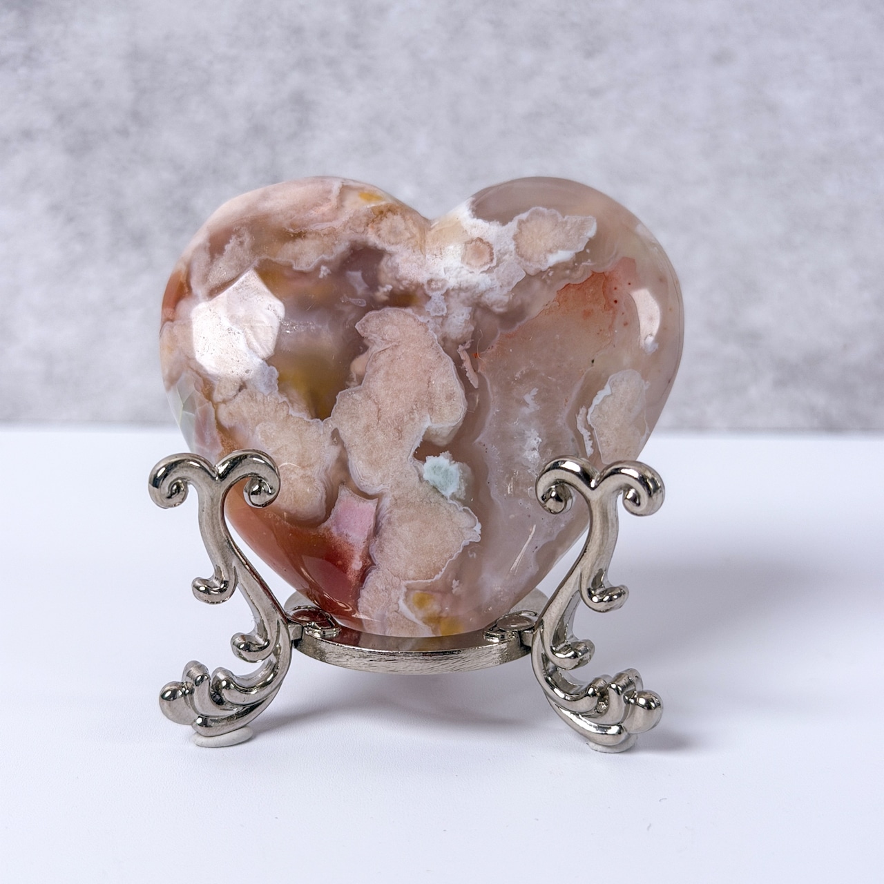 フラワーアゲート ハート * Flower Agate * 天然石