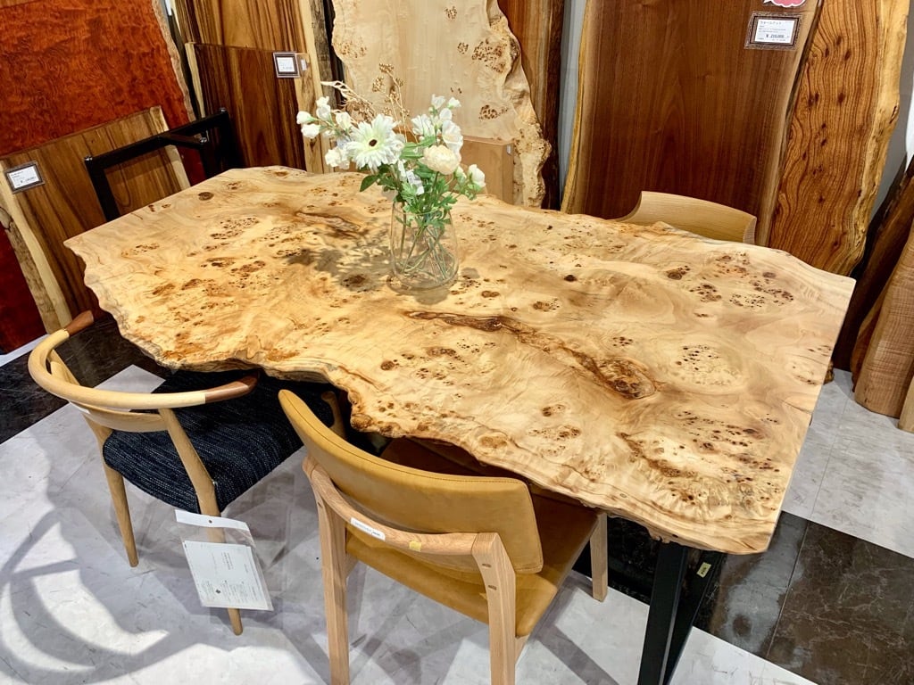 ポプラ瘤_1800×800-940×65_浅草本店_テーブル天板/一枚板 221752